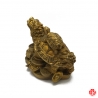 Dragon-tortue (Bìxì 赑屃) sur lingots & pièces en cuivre doré (h5.5cm)