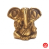 Ganesh assis en laiton doré (h6cm)