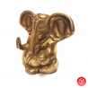 Ganesh assis en laiton doré (h6cm)