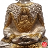 Bouddha TAiWAN en laiton argenté et doré (h15cm)