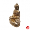 Bouddha TAiWAN en laiton argenté et doré (h15cm)