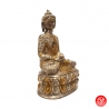 Bouddha TAiWAN en laiton argenté et doré (h15cm)