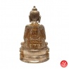 Bouddha TAiWAN en laiton argenté et doré (h15cm)