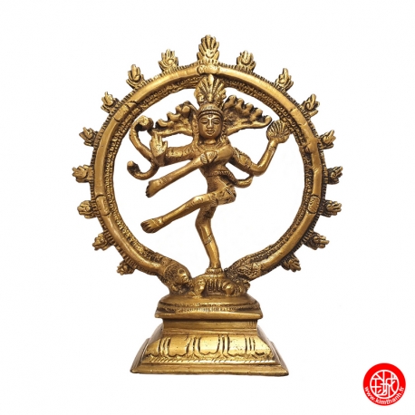 Shiva Nataradja en laiton doré (h18.5cm)