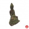 Bouddha ShAKYAMUNi en laiton vert-de-gris (h8cm)