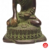 Bouddha ShAKYAMUNi en laiton vert-de-gris (h8cm)