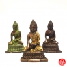 Bouddha ShAKYAMUNi en laiton vert-de-gris (h8cm)