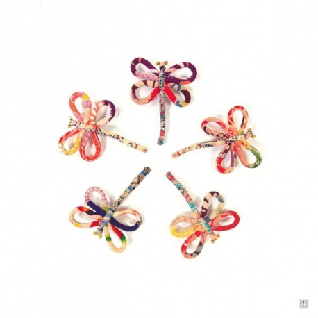 Broche libellule en ChiRiMEN 6cm