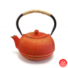 Théière en fonte chinoise MiZO 0.65L rouge et or