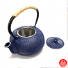 Théière en fonte chinoise MiZO 0.65L bleu et argent