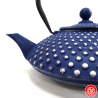 Théière en fonte chinoise KAMbiN 1.20L bleu et argent