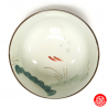 Bol à soupe POiSSONS et NéNUPhARS peint en porcelaine japonaise (d17cm)