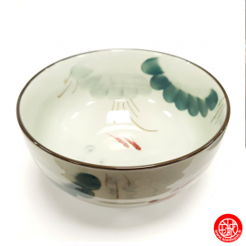 Bol à soupe POiSSONS et NéNUPhARS peint en porcelaine japonaise (d17cm)