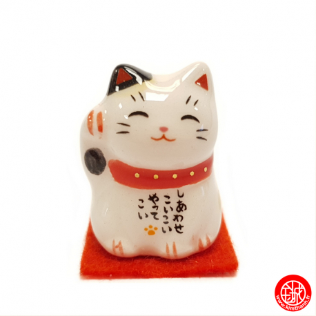 Maneki Neko 招き猫 MiNi en porcelaine japonaise (h2.4cm)