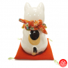 Maneki Neko 招き猫 PRièRE en porcelaine japonaise h15cm