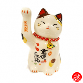 Maneki Neko 招き猫 GRANdE FORTUNE MiKé en porcelaine japonaise (h12cm)