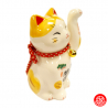 Maneki Neko 招き猫 GRANdE ChANCE TORA en porcelaine japonaise (h12cm)