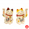 Maneki Neko 招き猫 GRANdE ChANCE TORA en porcelaine japonaise (h12cm)