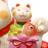 ChiEN 2018 avec Maneki Neko en argile (h7cm)