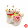 ChiEN 2018 avec Maneki Neko en argile (h7cm)