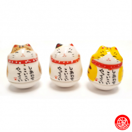 Culbuto Maneki Neko 招き猫 SMALL en porcelaine (h4.5cm)