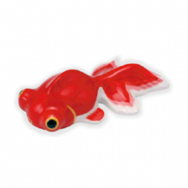 Porte-baguette KiNGYO 金魚 démé rouge en porcelaine (L6cm)