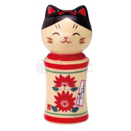 KokeshinManeki Neko 招き猫 KiKU en porcelaine (h9cm)
