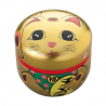 Boîte à thé japonaise (茶筒 chazutsu) MANEKi NEKO 招き猫 doré (100g)