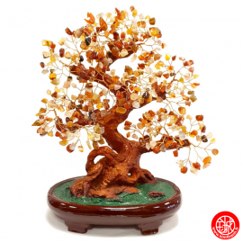 Arbre de Fortune 333 pierres QUAZTR ROSE ou JAdE AVENTURiNE (h30cm)