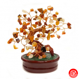 Arbre de Fortune 189 pierres QUARTZ ROSE (h20cm)