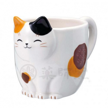 Mug MANEKi NEKO 招き猫 MiKé (tâcheté) en porcelaine japonaise