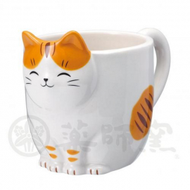 Mug MANEKi NEKO 招き猫 TORA (tigré) en porcelaine japonaise
