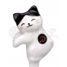 Cuillère à suspendre MANEKi NEKO 招き猫 BUTChi (noir et blanc) en porcelaine japonaise