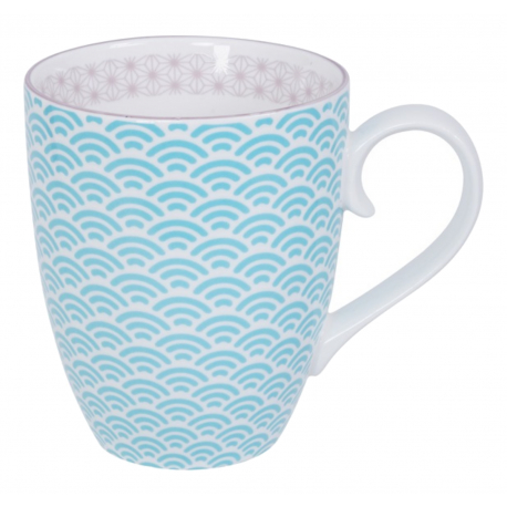 Mug STARWAVE bleu turquoise en porcelaine (38cl)