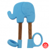 Baguettes d'apprentissage enfant à anneaux ELEPhANT BLEU (h17cm)