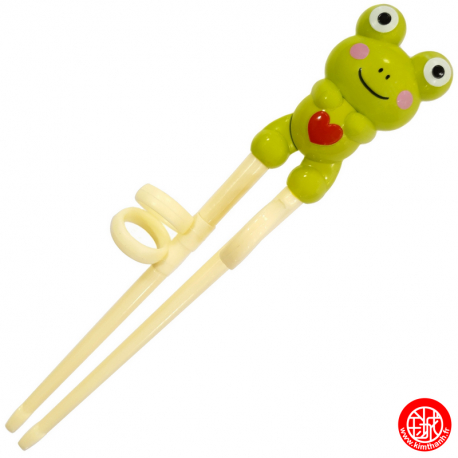 Baguettes d'apprentissage enfant à anneaux GRENOUiLLE (h16cm