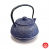 Théière en fonte chinoise EVENTAiLS 0.65L bleu et argent