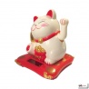 Maneki Neko animé 100% SOLAiRE richesse blanc h16cm