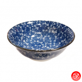 Bol à soupe ramen en porcelaine japonaise TONbO libellules (d21cm)