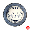 Bol à riz MANEKi NEKO bleu en porcelaine japonaise (d15cm)