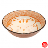 Bol à soupe en porcelaine japonaise MANEKi NEKO rouge (d19cm)