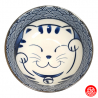 Bol à soupe en porcelaine japonaise MANEKi NEKO bleu (d19cm)