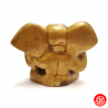 Ganesh 4 bras assis en laiton doré (h6.5cm)