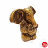 Ganesh assis en laiton doré (h6.5cm)