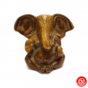 Ganesh assis en laiton doré (h6.5cm)