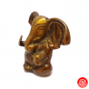 Ganesh assis en laiton doré (h6.5cm)