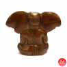 Ganesh assis en laiton doré (h6.5cm)