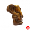 Ganesh assis en laiton doré (h6.5cm)