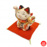 Maneki Neko 招き猫 BONNE ChANCE miké en porcelaine japonaise (h7cm)