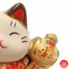 Maneki Neko 招き猫 BONNE ChANCE miké en porcelaine japonaise (h7cm)